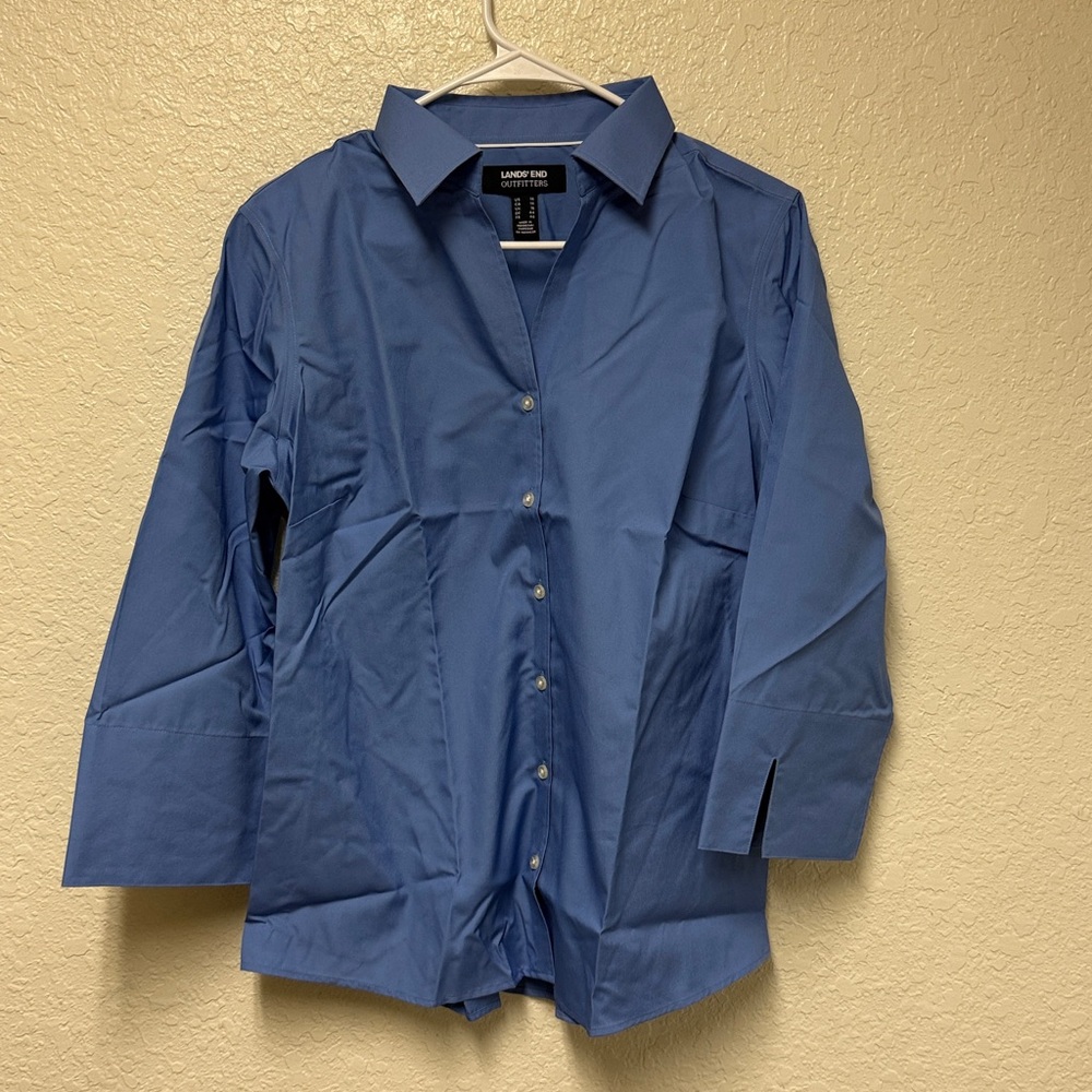 Lands' End Women's Long Sleeve No Iron Broadcloth Shirt